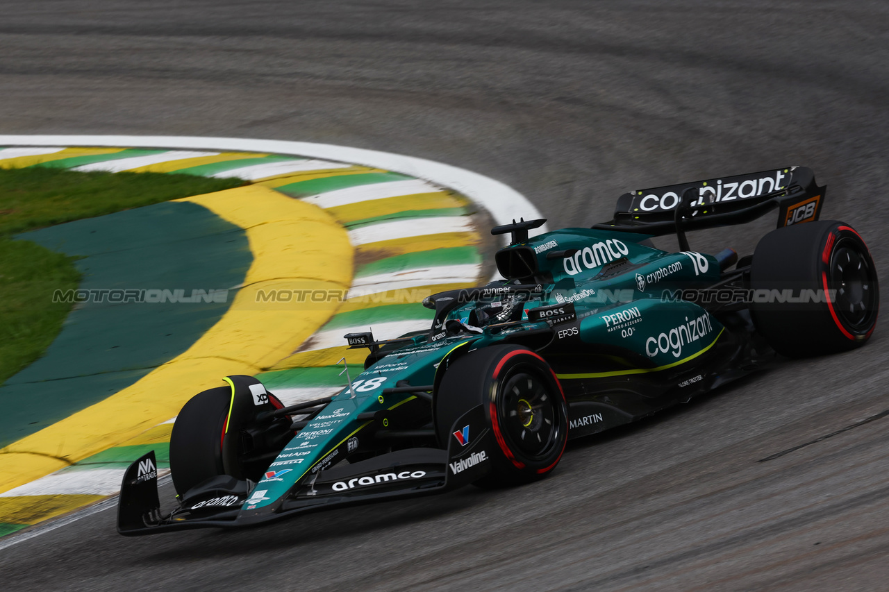 GP BRASILE, Lance Stroll (CDN) Aston Martin F1 Team AMR23.

03.11.2023. Formula 1 World Championship, Rd 21, Brazilian Grand Prix, Sao Paulo, Brazil, Qualifiche Day.

 - www.xpbimages.com, EMail: requests@xpbimages.com © Copyright: Coates / XPB Images