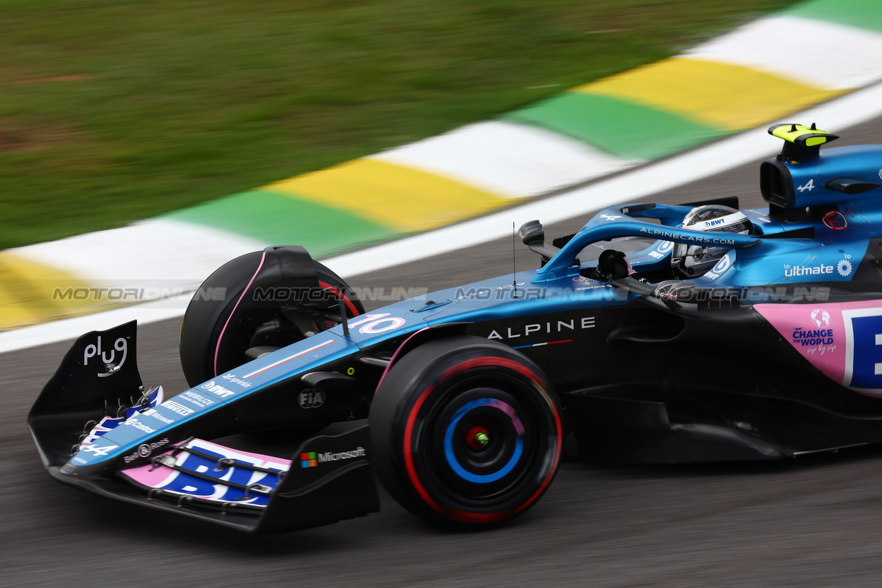 GP BRASILE, Pierre Gasly (FRA) Alpine F1 Team A523.

03.11.2023. Formula 1 World Championship, Rd 21, Brazilian Grand Prix, Sao Paulo, Brazil, Qualifiche Day.

 - www.xpbimages.com, EMail: requests@xpbimages.com © Copyright: Coates / XPB Images
