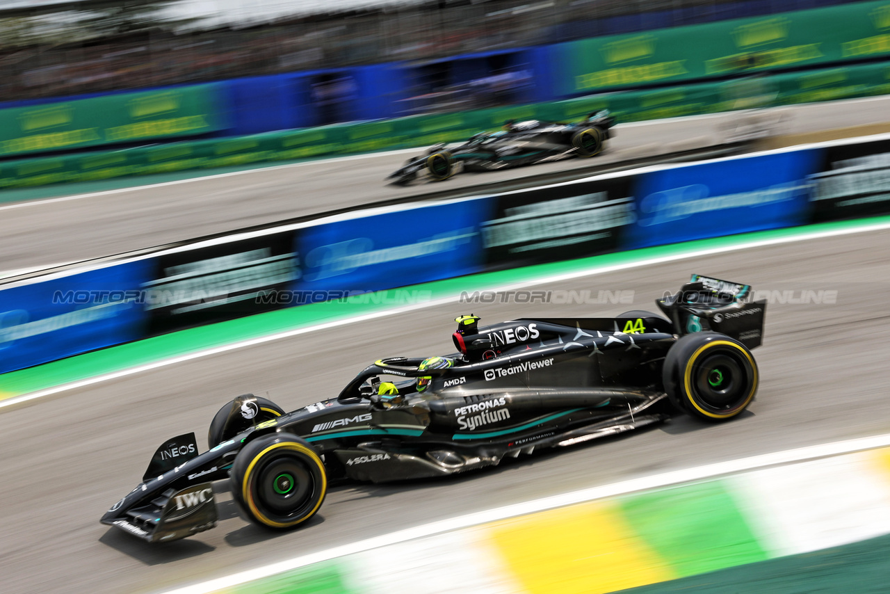 GP BRASILE, Lewis Hamilton (GBR) Mercedes AMG F1 W14.

03.11.2023. Formula 1 World Championship, Rd 21, Brazilian Grand Prix, Sao Paulo, Brazil, Qualifiche Day.

- www.xpbimages.com, EMail: requests@xpbimages.com © Copyright: Staley / XPB Images