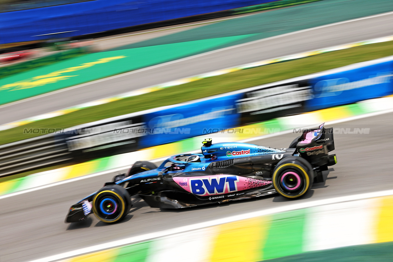 GP BRASILE, Pierre Gasly (FRA) Alpine F1 Team A523.

03.11.2023. Formula 1 World Championship, Rd 21, Brazilian Grand Prix, Sao Paulo, Brazil, Qualifiche Day.

- www.xpbimages.com, EMail: requests@xpbimages.com © Copyright: Staley / XPB Images