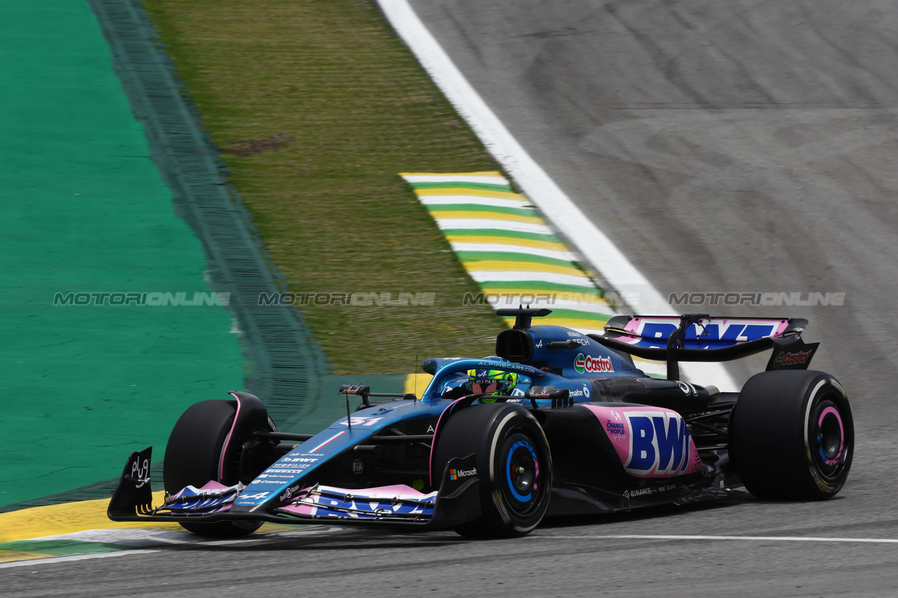 GP BRASILE, Esteban Ocon (FRA) Alpine F1 Team A523.

03.11.2023. Formula 1 World Championship, Rd 21, Brazilian Grand Prix, Sao Paulo, Brazil, Qualifiche Day.

- www.xpbimages.com, EMail: requests@xpbimages.com © Copyright: Batchelor / XPB Images
