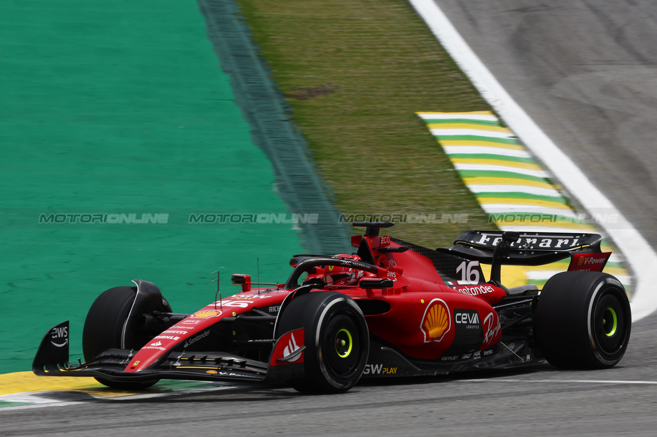 GP BRASILE, Charles Leclerc (MON) Ferrari SF-23.

03.11.2023. Formula 1 World Championship, Rd 21, Brazilian Grand Prix, Sao Paulo, Brazil, Qualifiche Day.

- www.xpbimages.com, EMail: requests@xpbimages.com © Copyright: Batchelor / XPB Images