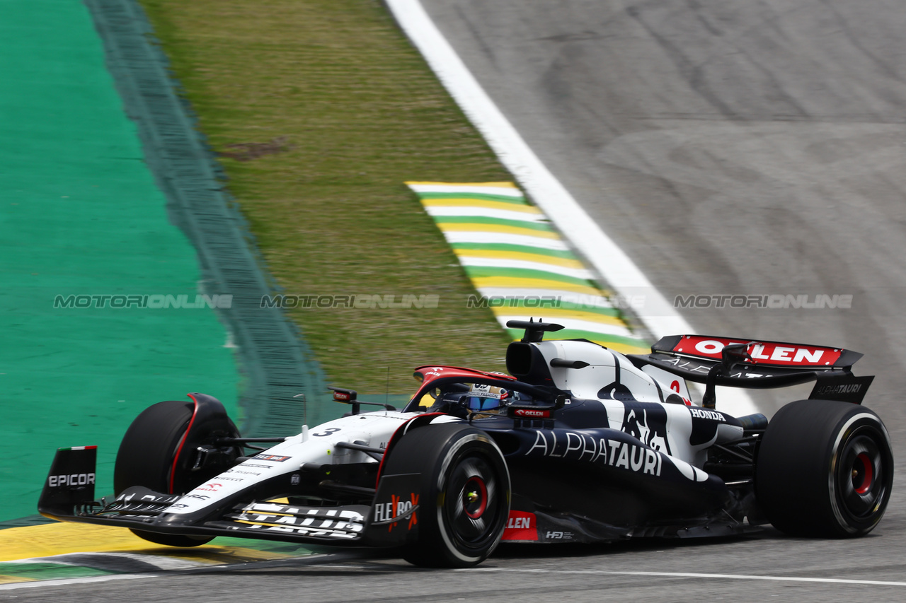 GP BRASILE, Daniel Ricciardo (AUS) AlphaTauri AT04.

03.11.2023. Formula 1 World Championship, Rd 21, Brazilian Grand Prix, Sao Paulo, Brazil, Qualifiche Day.

- www.xpbimages.com, EMail: requests@xpbimages.com © Copyright: Batchelor / XPB Images