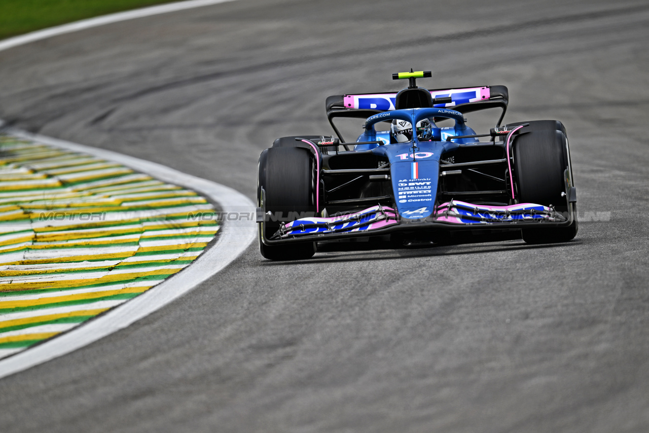 GP BRASILE, Pierre Gasly (FRA) Alpine F1 Team A523.

03.11.2023. Formula 1 World Championship, Rd 21, Brazilian Grand Prix, Sao Paulo, Brazil, Qualifiche Day.

- www.xpbimages.com, EMail: requests@xpbimages.com © Copyright: Price / XPB Images