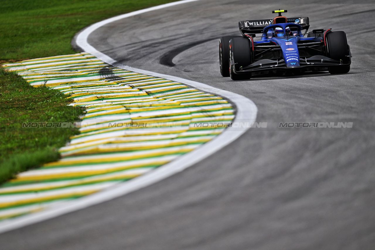 GP BRASILE, Logan Sargeant (USA) Williams Racing FW45.

03.11.2023. Formula 1 World Championship, Rd 21, Brazilian Grand Prix, Sao Paulo, Brazil, Qualifiche Day.

- www.xpbimages.com, EMail: requests@xpbimages.com © Copyright: Price / XPB Images