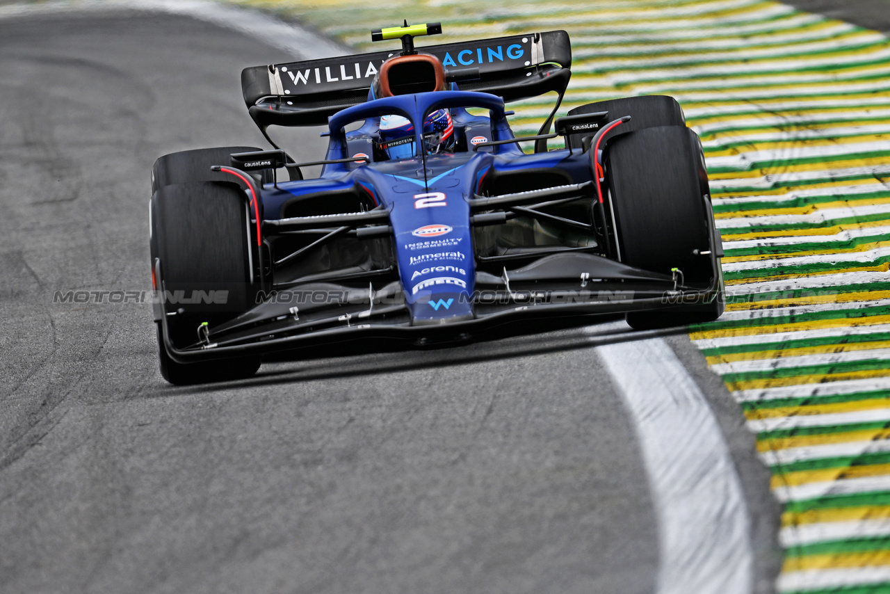 GP BRASILE, Logan Sargeant (USA) Williams Racing FW45.

03.11.2023. Formula 1 World Championship, Rd 21, Brazilian Grand Prix, Sao Paulo, Brazil, Qualifiche Day.

- www.xpbimages.com, EMail: requests@xpbimages.com © Copyright: Price / XPB Images