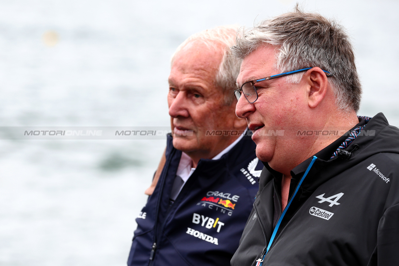 GP CANADA, Otmar Szafnauer (USA) Alpine F1 Team, Team Principal with Dr Helmut Marko (AUT) Red Bull Motorsport Consultant.

18.06.2023. Formula 1 World Championship, Rd 9, Canadian Grand Prix, Montreal, Canada, Gara Day.

 - www.xpbimages.com, EMail: requests@xpbimages.com © Copyright: Coates / XPB Images