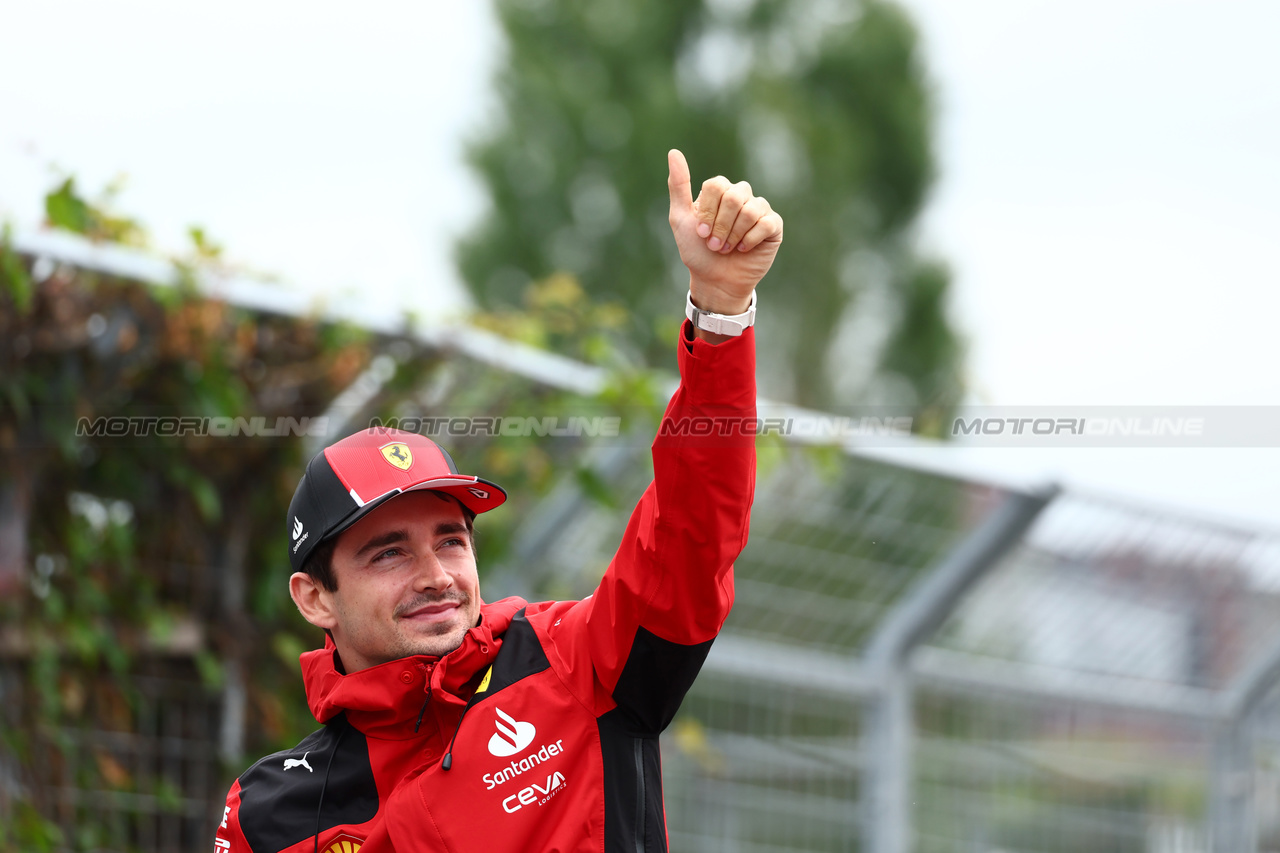 GP CANADA, Charles Leclerc (MON) Ferrari on the drivers' parade.

18.06.2023. Formula 1 World Championship, Rd 9, Canadian Grand Prix, Montreal, Canada, Gara Day.

 - www.xpbimages.com, EMail: requests@xpbimages.com © Copyright: Coates / XPB Images