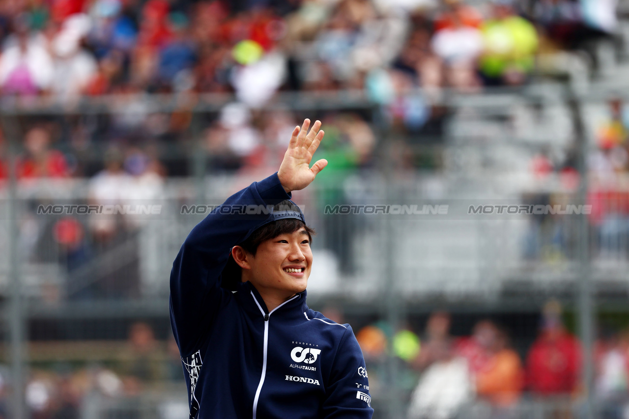 GP CANADA, Yuki Tsunoda (JPN) AlphaTauri on the drivers' parade.

18.06.2023. Formula 1 World Championship, Rd 9, Canadian Grand Prix, Montreal, Canada, Gara Day.

 - www.xpbimages.com, EMail: requests@xpbimages.com © Copyright: Coates / XPB Images