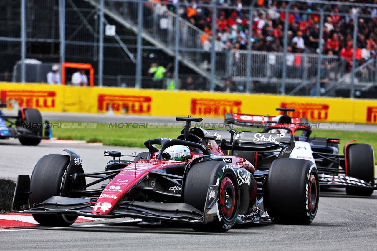 GP CANADA, Zhou Guanyu (CHN) Alfa Romeo F1 Team C43.

18.06.2023. Formula 1 World Championship, Rd 9, Canadian Grand Prix, Montreal, Canada, Gara Day.

- www.xpbimages.com, EMail: requests@xpbimages.com © Copyright: Batchelor / XPB Images