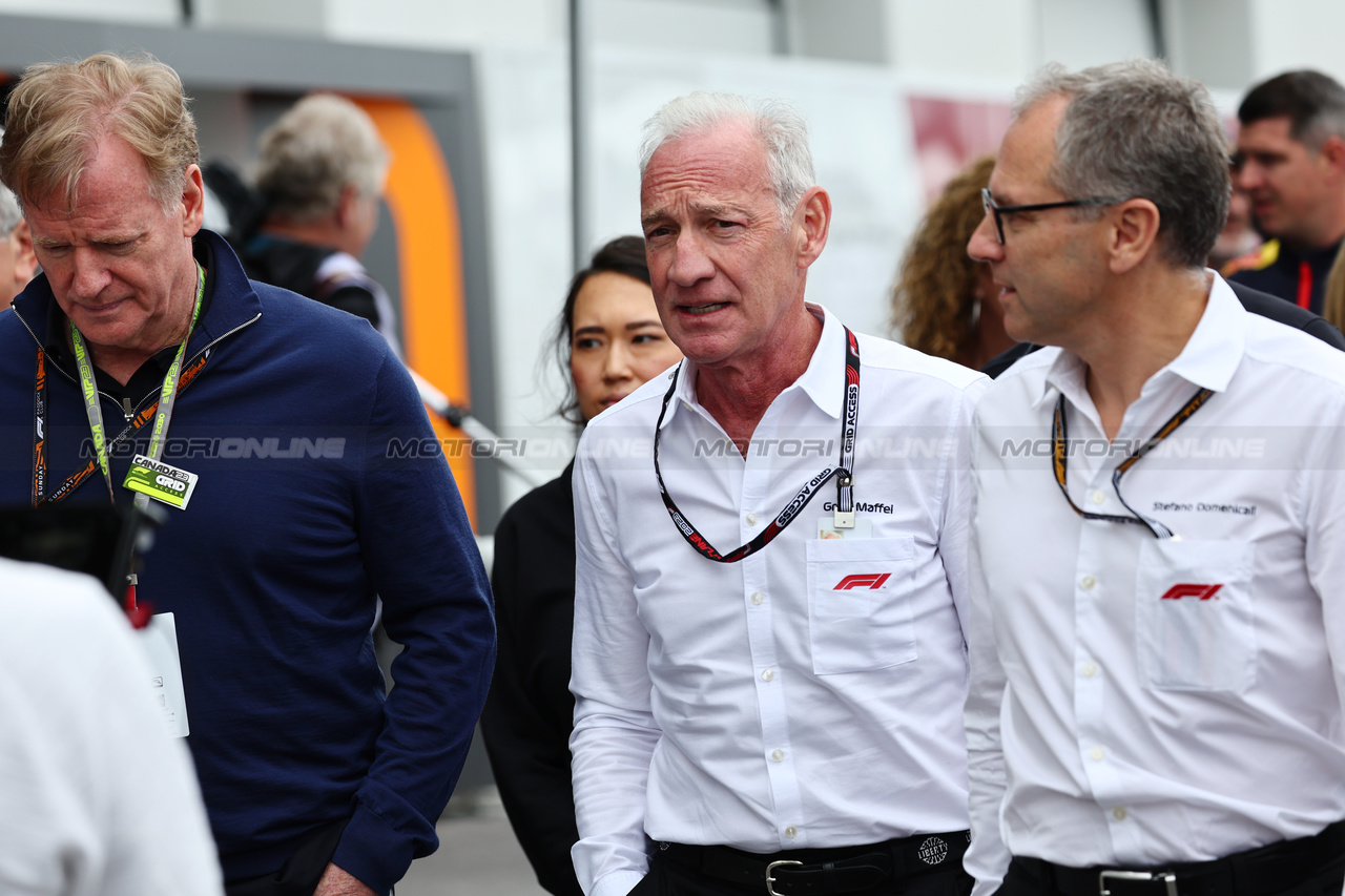 GP CANADA, Greg Maffei (USA) Liberty Media Corporation President e Chief Executive Officer with Stefano Domenicali (ITA) Formula One President e CEO.

18.06.2023. Formula 1 World Championship, Rd 9, Canadian Grand Prix, Montreal, Canada, Gara Day.

- www.xpbimages.com, EMail: requests@xpbimages.com © Copyright: Batchelor / XPB Images