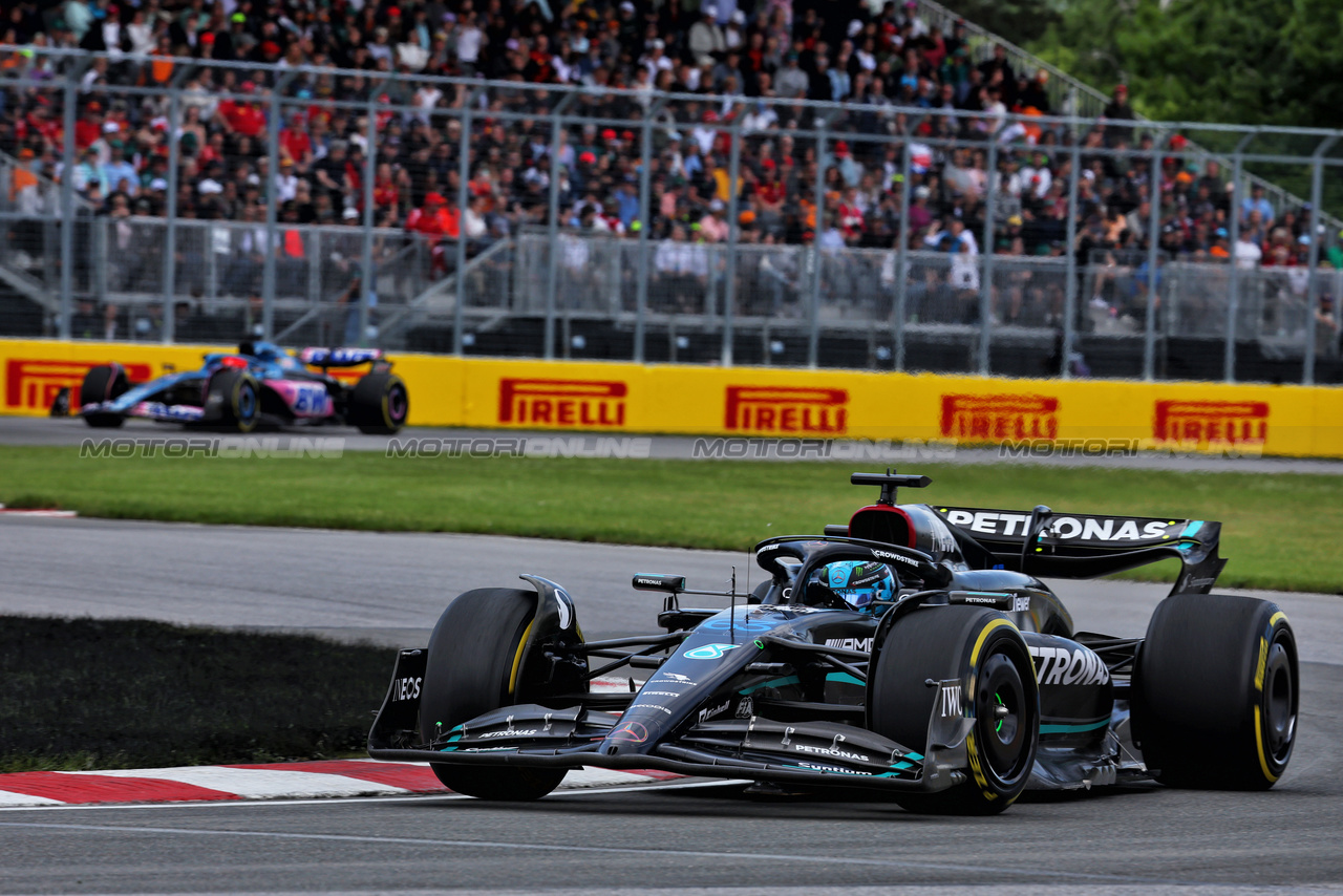 GP CANADA, George Russell (GBR) Mercedes AMG F1 W14.

18.06.2023. Formula 1 World Championship, Rd 9, Canadian Grand Prix, Montreal, Canada, Gara Day.

- www.xpbimages.com, EMail: requests@xpbimages.com © Copyright: Batchelor / XPB Images