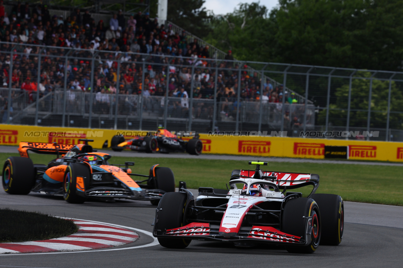 GP CANADA, Nico Hulkenberg (GER) Haas VF-23.

18.06.2023. Formula 1 World Championship, Rd 9, Canadian Grand Prix, Montreal, Canada, Gara Day.

- www.xpbimages.com, EMail: requests@xpbimages.com © Copyright: Batchelor / XPB Images