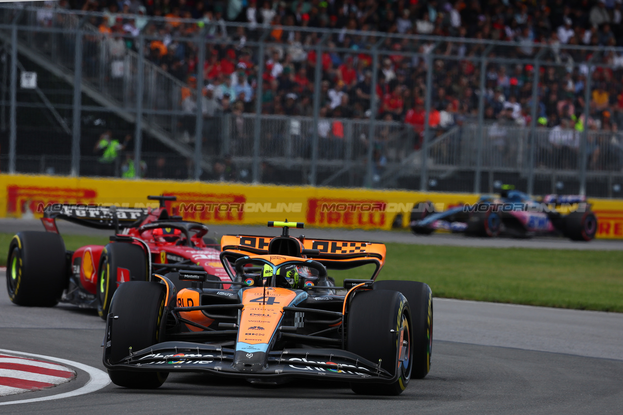 GP CANADA, Lando Norris (GBR) McLaren MCL60.

18.06.2023. Formula 1 World Championship, Rd 9, Canadian Grand Prix, Montreal, Canada, Gara Day.

- www.xpbimages.com, EMail: requests@xpbimages.com © Copyright: Batchelor / XPB Images
