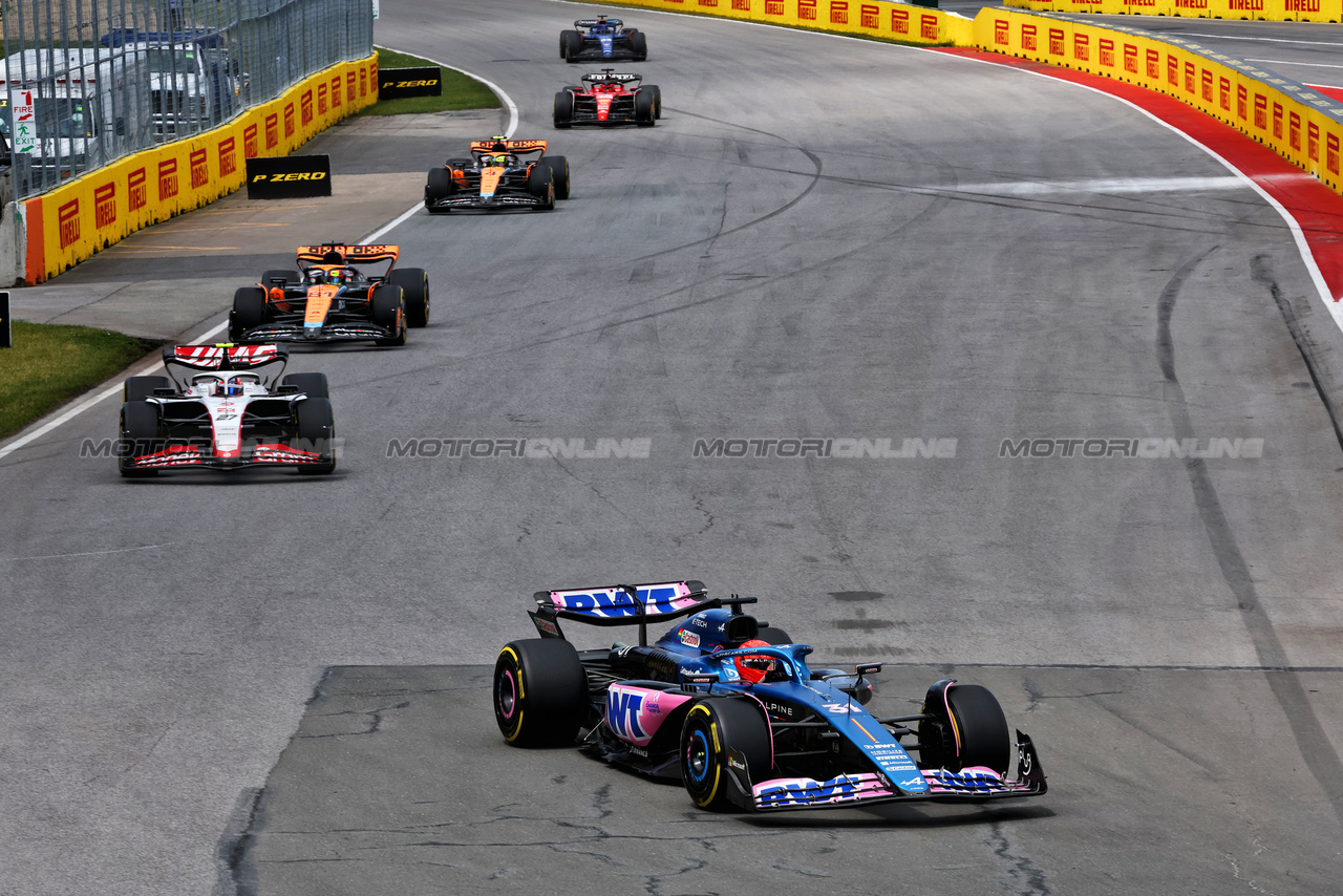 GP CANADA, Esteban Ocon (FRA) Alpine F1 Team A523.

18.06.2023. Formula 1 World Championship, Rd 9, Canadian Grand Prix, Montreal, Canada, Gara Day.

- www.xpbimages.com, EMail: requests@xpbimages.com © Copyright: Charniaux / XPB Images