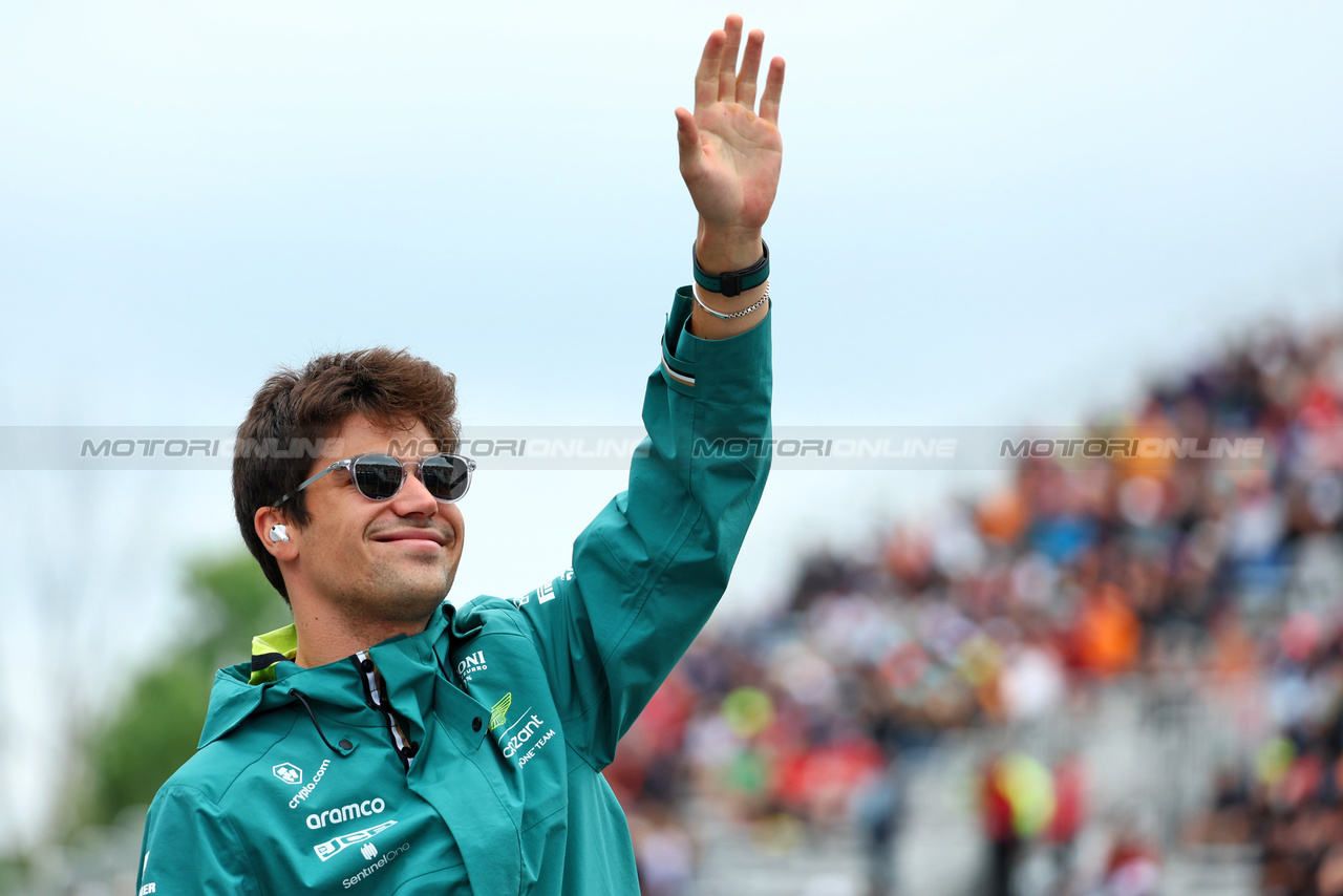 GP CANADA, Lance Stroll (CDN) Aston Martin F1 Team on the drivers' parade.

18.06.2023. Formula 1 World Championship, Rd 9, Canadian Grand Prix, Montreal, Canada, Gara Day.

 - www.xpbimages.com, EMail: requests@xpbimages.com © Copyright: Coates / XPB Images