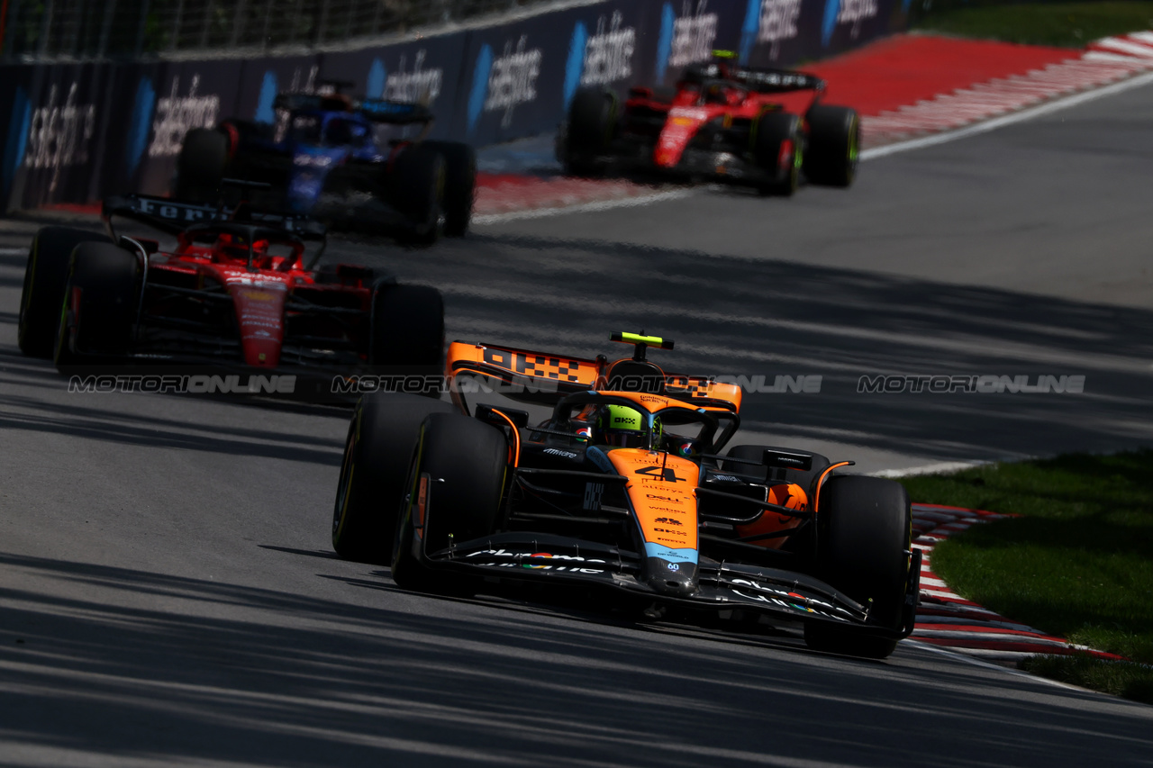 GP CANADA, Lando Norris (GBR) McLaren MCL60.

18.06.2023. Formula 1 World Championship, Rd 9, Canadian Grand Prix, Montreal, Canada, Gara Day.

 - www.xpbimages.com, EMail: requests@xpbimages.com © Copyright: Coates / XPB Images
