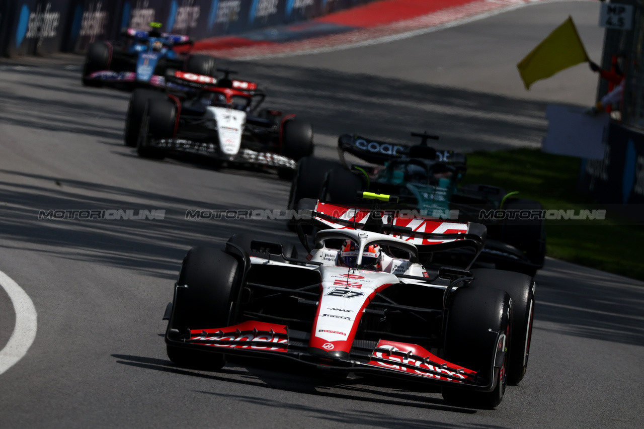 GP CANADA, Nico Hulkenberg (GER) Haas VF-23.

18.06.2023. Formula 1 World Championship, Rd 9, Canadian Grand Prix, Montreal, Canada, Gara Day.

 - www.xpbimages.com, EMail: requests@xpbimages.com © Copyright: Coates / XPB Images