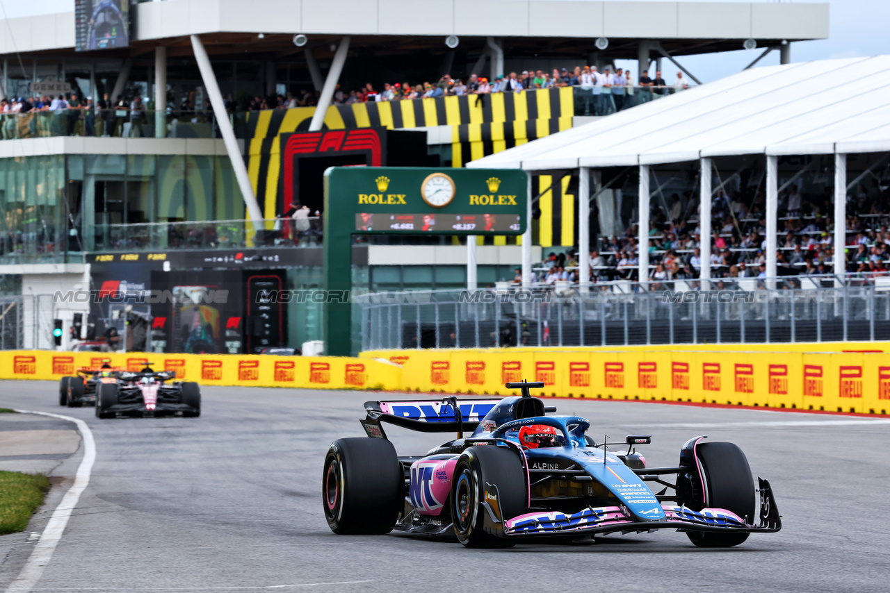 GP CANADA, Esteban Ocon (FRA) Alpine F1 Team A523.

18.06.2023. Formula 1 World Championship, Rd 9, Canadian Grand Prix, Montreal, Canada, Gara Day.

- www.xpbimages.com, EMail: requests@xpbimages.com © Copyright: Charniaux / XPB Images