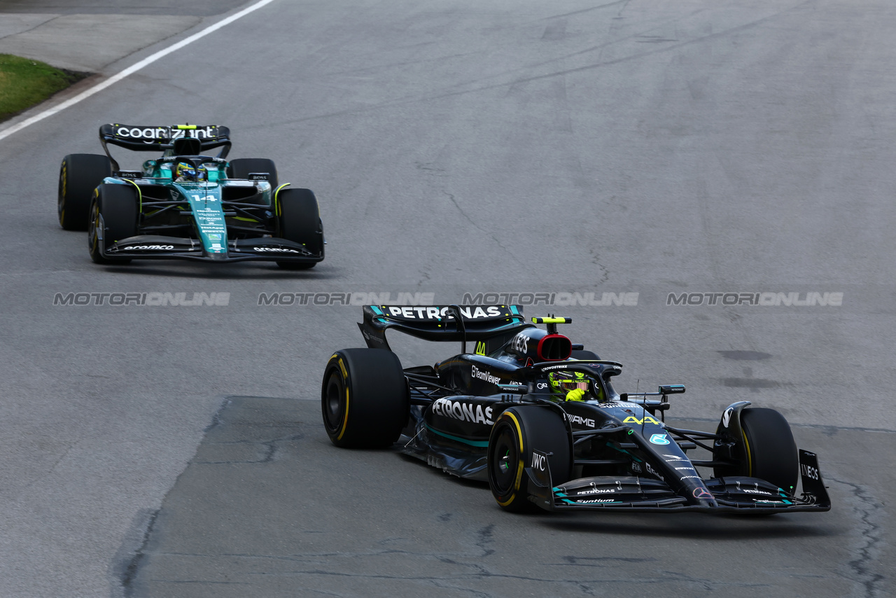 GP CANADA, Lewis Hamilton (GBR) Mercedes AMG F1 W14.

18.06.2023. Formula 1 World Championship, Rd 9, Canadian Grand Prix, Montreal, Canada, Gara Day.

- www.xpbimages.com, EMail: requests@xpbimages.com © Copyright: Charniaux / XPB Images