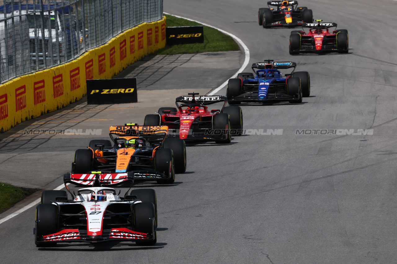GP CANADA, Nico Hulkenberg (GER) Haas VF-23.

18.06.2023. Formula 1 World Championship, Rd 9, Canadian Grand Prix, Montreal, Canada, Gara Day.

- www.xpbimages.com, EMail: requests@xpbimages.com © Copyright: Charniaux / XPB Images