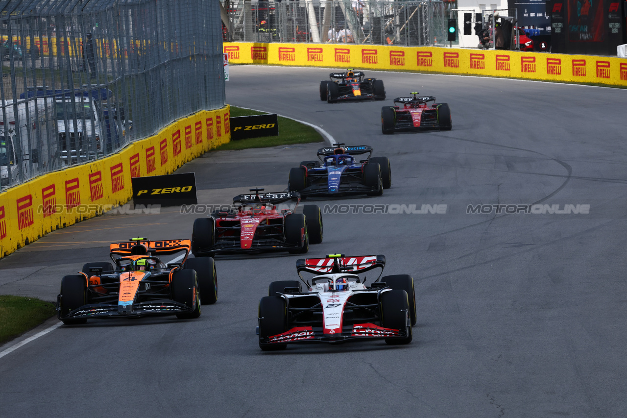 GP CANADA, Nico Hulkenberg (GER) Haas VF-23.

18.06.2023. Formula 1 World Championship, Rd 9, Canadian Grand Prix, Montreal, Canada, Gara Day.

- www.xpbimages.com, EMail: requests@xpbimages.com © Copyright: Charniaux / XPB Images