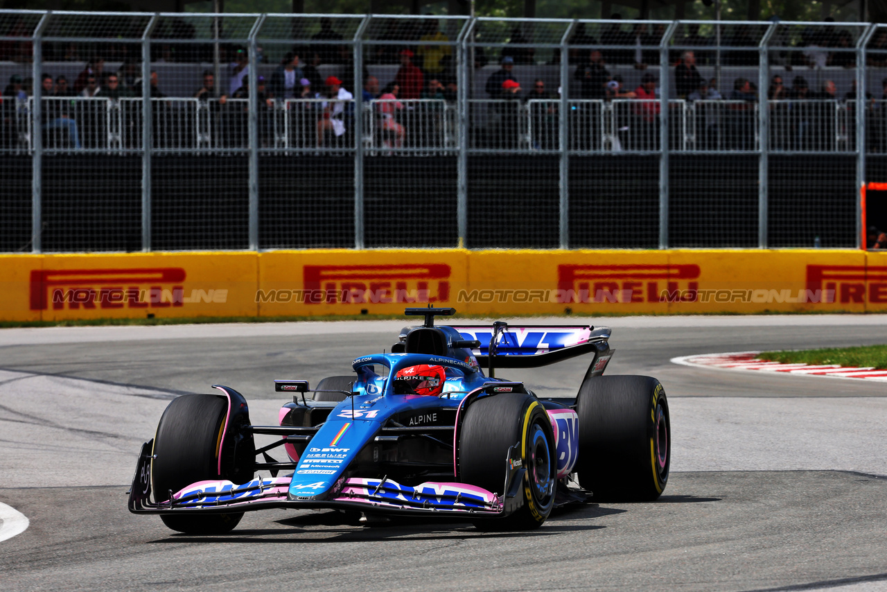 GP CANADA, Esteban Ocon (FRA) Alpine F1 Team A523.

18.06.2023. Formula 1 World Championship, Rd 9, Canadian Grand Prix, Montreal, Canada, Gara Day.

- www.xpbimages.com, EMail: requests@xpbimages.com © Copyright: Batchelor / XPB Images