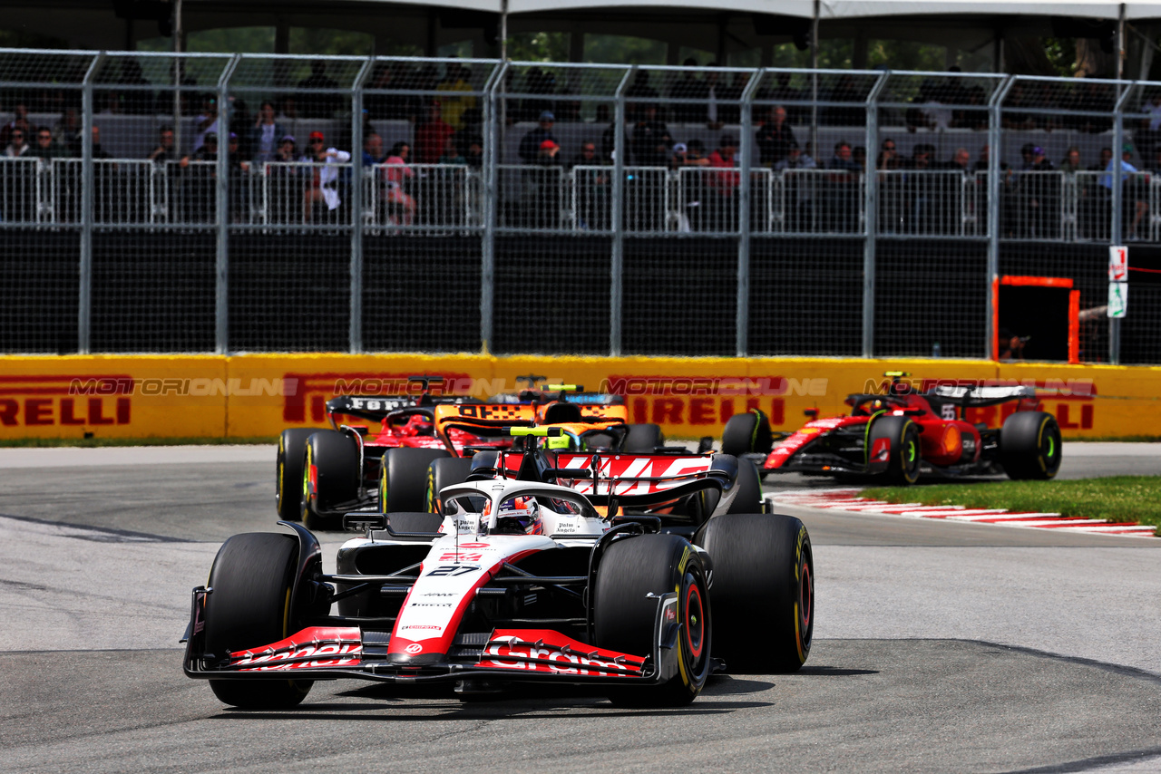 GP CANADA, Nico Hulkenberg (GER) Haas VF-23.

18.06.2023. Formula 1 World Championship, Rd 9, Canadian Grand Prix, Montreal, Canada, Gara Day.

- www.xpbimages.com, EMail: requests@xpbimages.com © Copyright: Batchelor / XPB Images