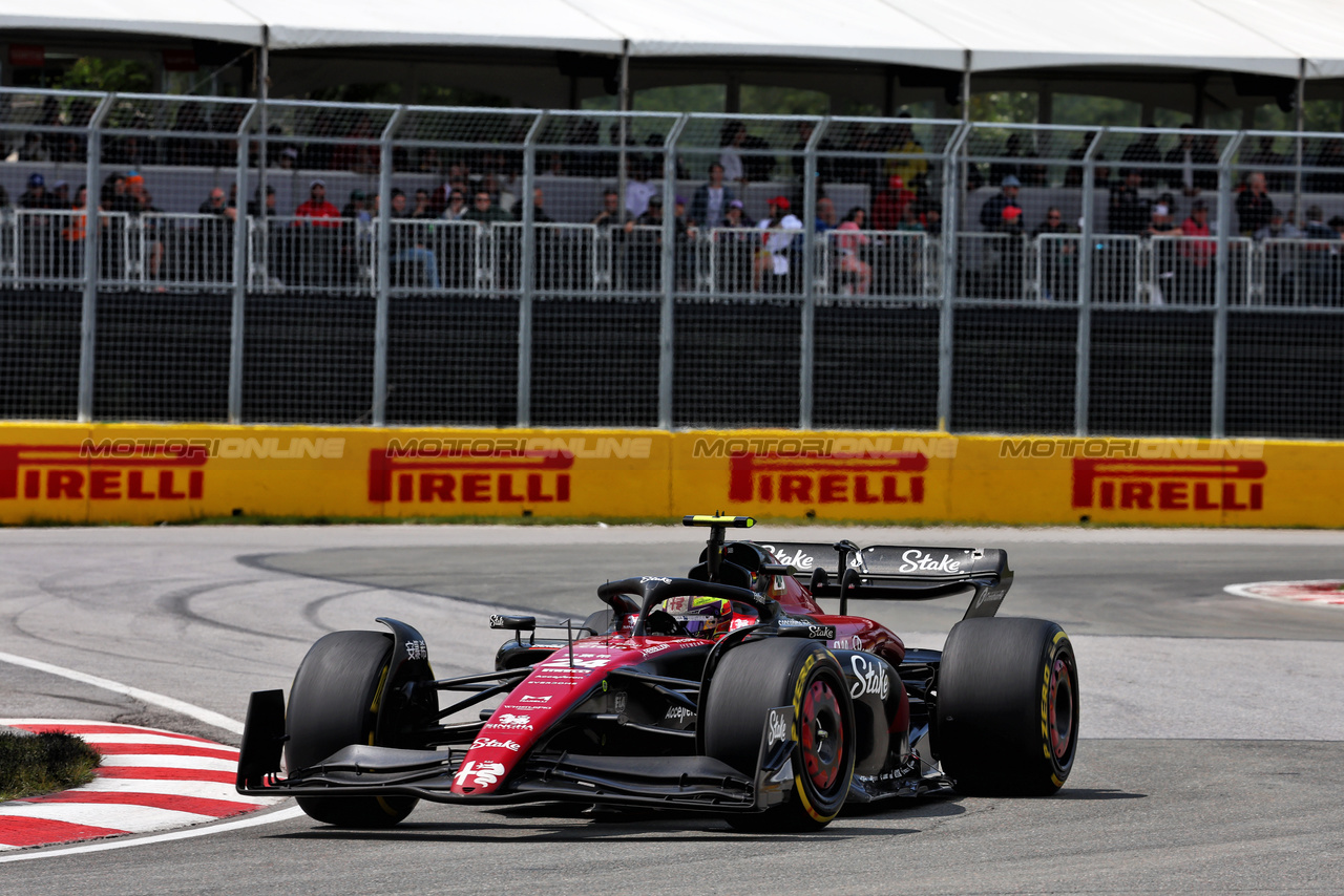 GP CANADA, Zhou Guanyu (CHN) Alfa Romeo F1 Team C43.

18.06.2023. Formula 1 World Championship, Rd 9, Canadian Grand Prix, Montreal, Canada, Gara Day.

- www.xpbimages.com, EMail: requests@xpbimages.com © Copyright: Batchelor / XPB Images