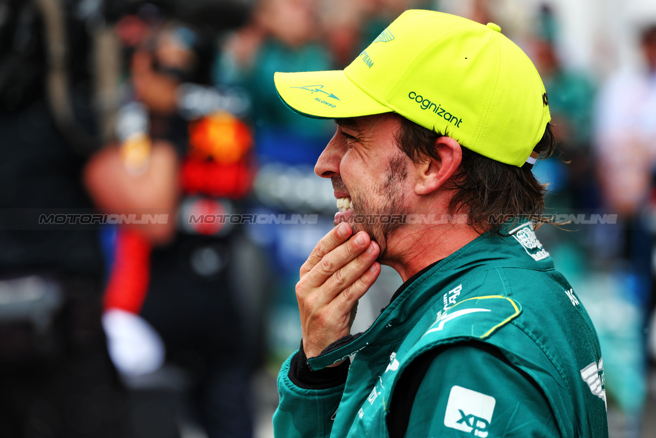 GP CANADA, Second placed Fernando Alonso (ESP) Aston Martin F1 Team in parc ferme.

18.06.2023. Formula 1 World Championship, Rd 9, Canadian Grand Prix, Montreal, Canada, Gara Day.

 - www.xpbimages.com, EMail: requests@xpbimages.com © Copyright: Coates / XPB Images