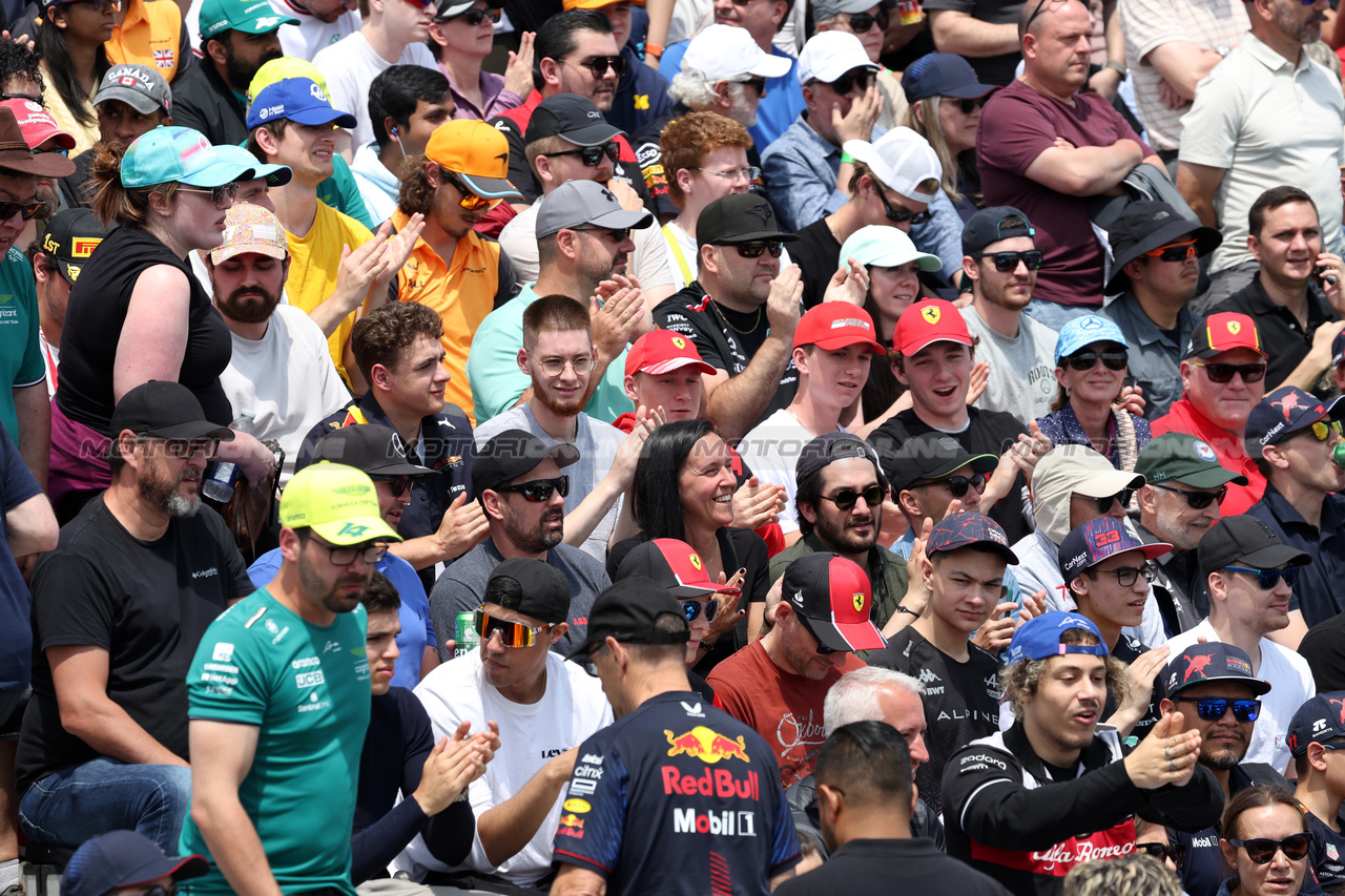 GP CANADA, Circuit Atmosfera - fans in the grandstand.

18.06.2023. Formula 1 World Championship, Rd 9, Canadian Grand Prix, Montreal, Canada, Gara Day.

- www.xpbimages.com, EMail: requests@xpbimages.com © Copyright: Bearne / XPB Images