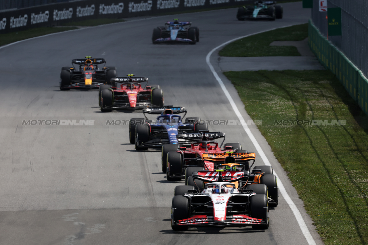 GP CANADA, Nico Hulkenberg (GER) Haas VF-23.

18.06.2023. Formula 1 World Championship, Rd 9, Canadian Grand Prix, Montreal, Canada, Gara Day.

- www.xpbimages.com, EMail: requests@xpbimages.com © Copyright: Bearne / XPB Images