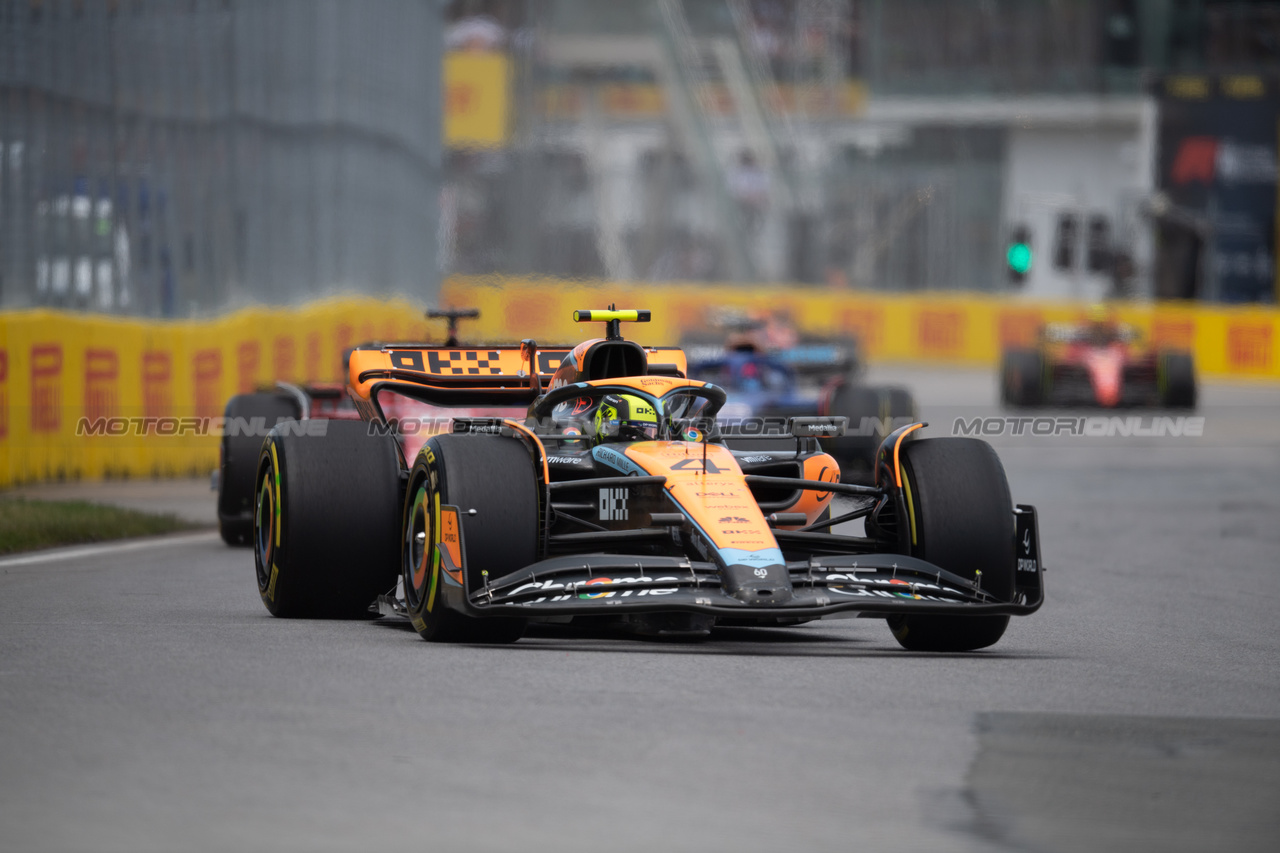 GP CANADA, Lando Norris (GBR) McLaren MCL60.

18.06.2023. Formula 1 World Championship, Rd 9, Canadian Grand Prix, Montreal, Canada, Gara Day.

- www.xpbimages.com, EMail: requests@xpbimages.com © Copyright: Price / XPB Images