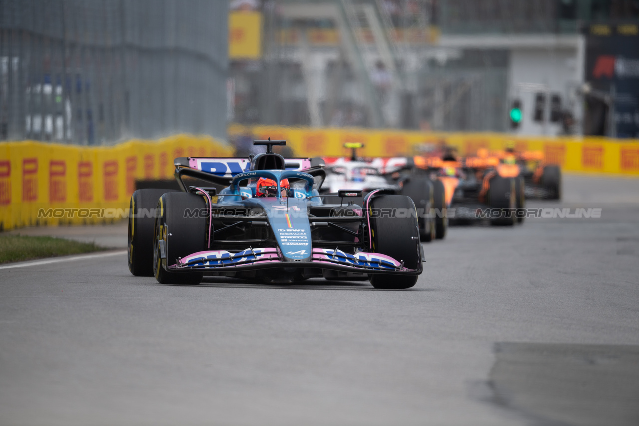 GP CANADA, Esteban Ocon (FRA) Alpine F1 Team A523.

18.06.2023. Formula 1 World Championship, Rd 9, Canadian Grand Prix, Montreal, Canada, Gara Day.

- www.xpbimages.com, EMail: requests@xpbimages.com © Copyright: Price / XPB Images