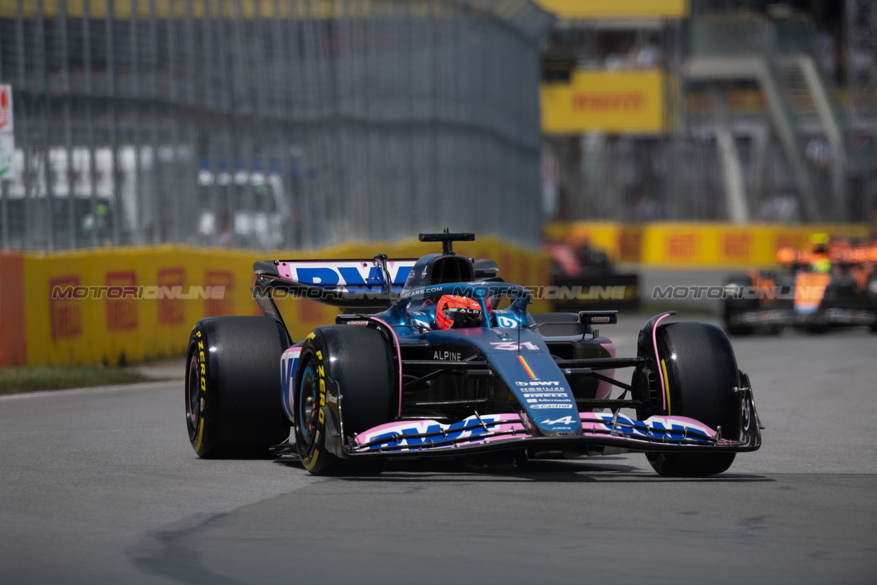 GP CANADA, Esteban Ocon (FRA) Alpine F1 Team A523.

18.06.2023. Formula 1 World Championship, Rd 9, Canadian Grand Prix, Montreal, Canada, Gara Day.

- www.xpbimages.com, EMail: requests@xpbimages.com © Copyright: Price / XPB Images