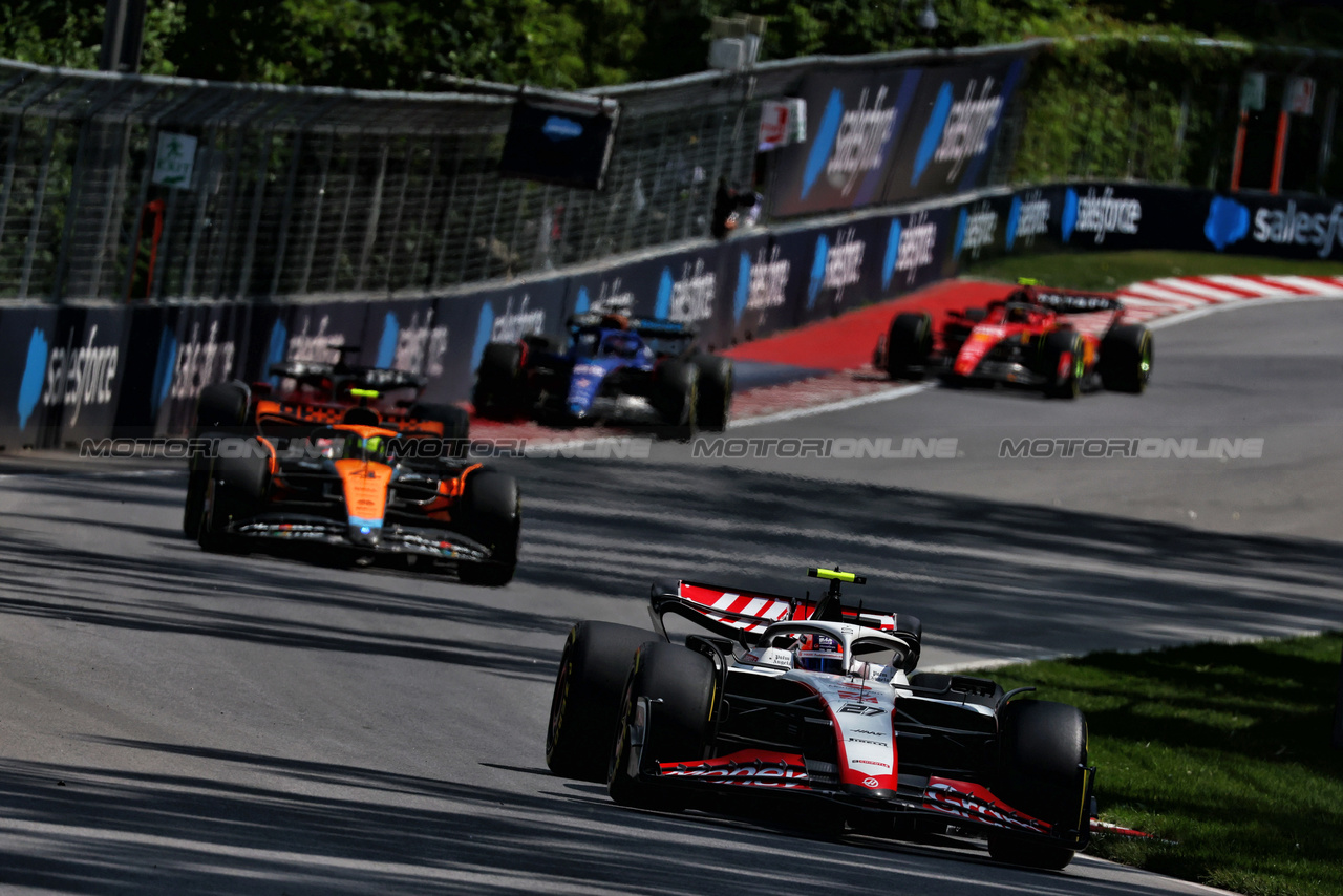 GP CANADA, Nico Hulkenberg (GER) Haas VF-23.

18.06.2023. Formula 1 World Championship, Rd 9, Canadian Grand Prix, Montreal, Canada, Gara Day.

 - www.xpbimages.com, EMail: requests@xpbimages.com © Copyright: Coates / XPB Images