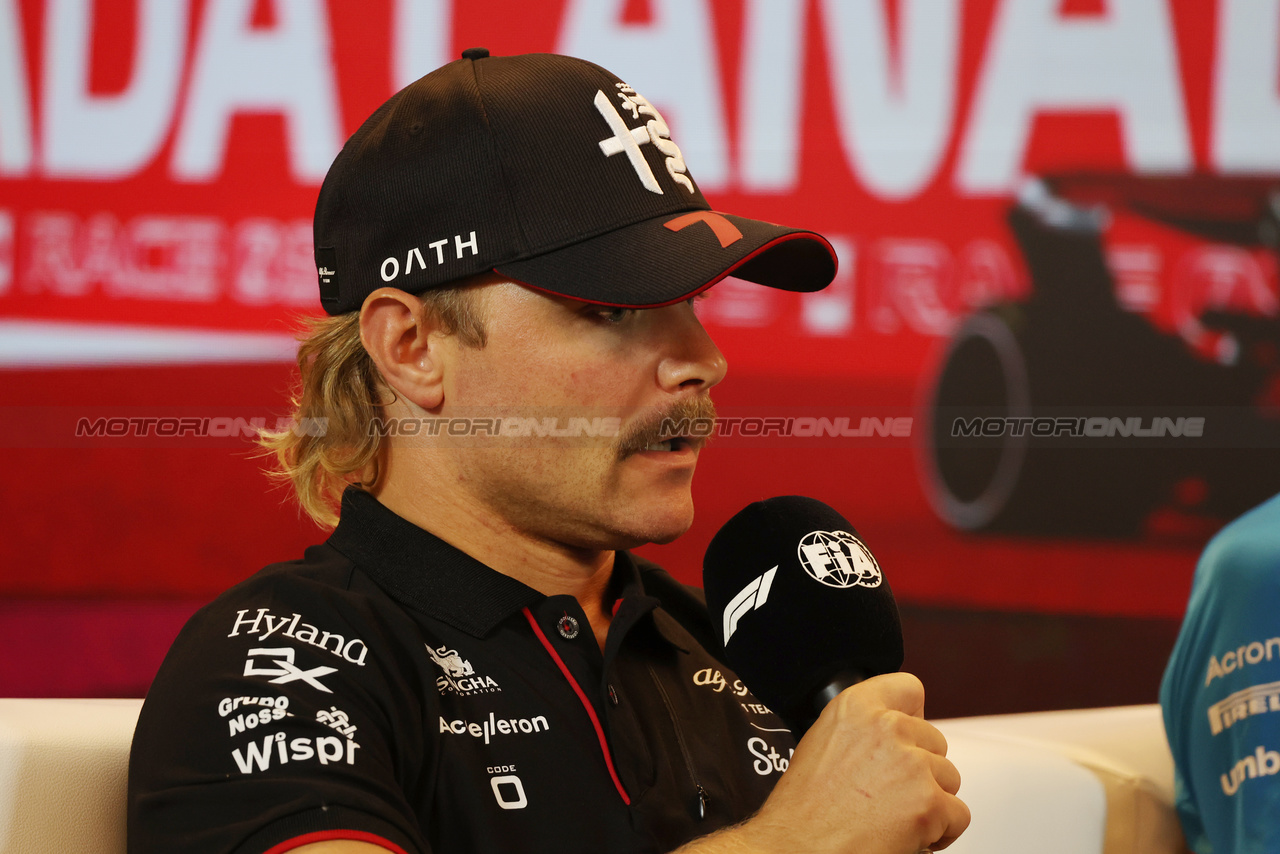 GP CANADA, Valtteri Bottas (FIN) Alfa Romeo F1 Team in the FIA Press Conference.

15.06.2023. Formula 1 World Championship, Rd 9, Canadian Grand Prix, Montreal, Canada, Preparation Day.

- www.xpbimages.com, EMail: requests@xpbimages.com © Copyright: Bearne / XPB Images