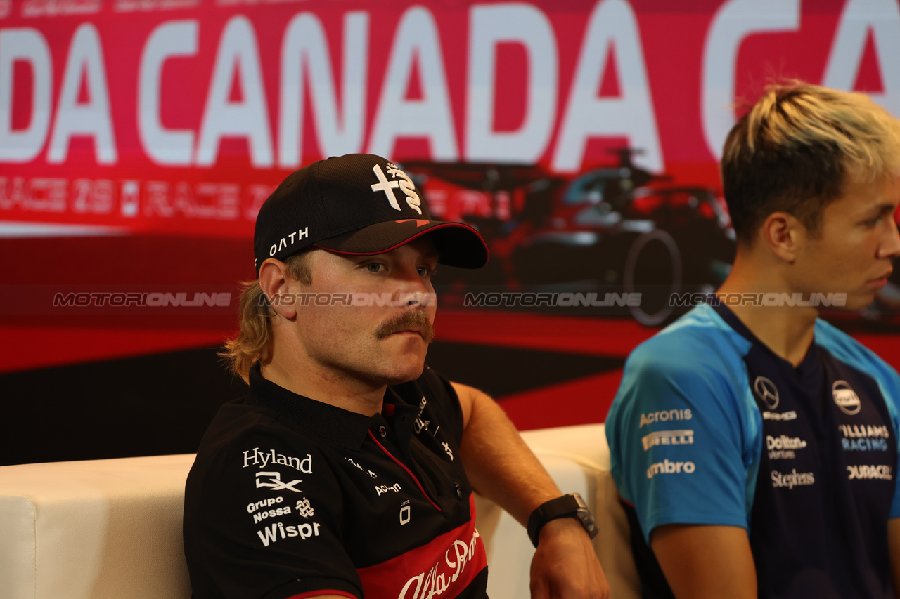GP CANADA, Valtteri Bottas (FIN) Alfa Romeo F1 Team in the FIA Press Conference.

15.06.2023. Formula 1 World Championship, Rd 9, Canadian Grand Prix, Montreal, Canada, Preparation Day.

- www.xpbimages.com, EMail: requests@xpbimages.com © Copyright: Bearne / XPB Images