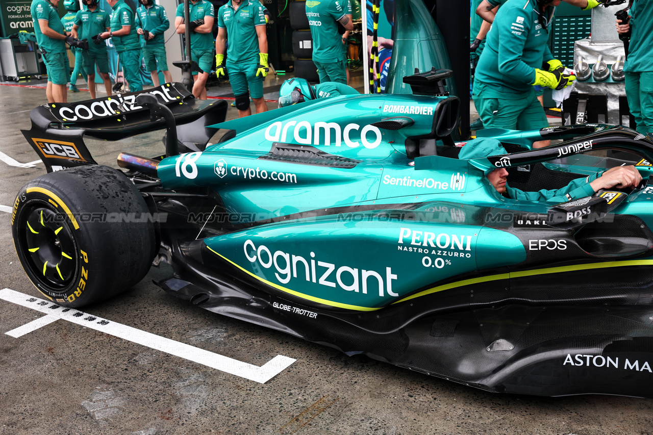 GP CANADA, Aston Martin F1 Team AMR23 engine cover e sidepod detail.

15.06.2023. Formula 1 World Championship, Rd 9, Canadian Grand Prix, Montreal, Canada, Preparation Day.

- www.xpbimages.com, EMail: requests@xpbimages.com © Copyright: Batchelor / XPB Images