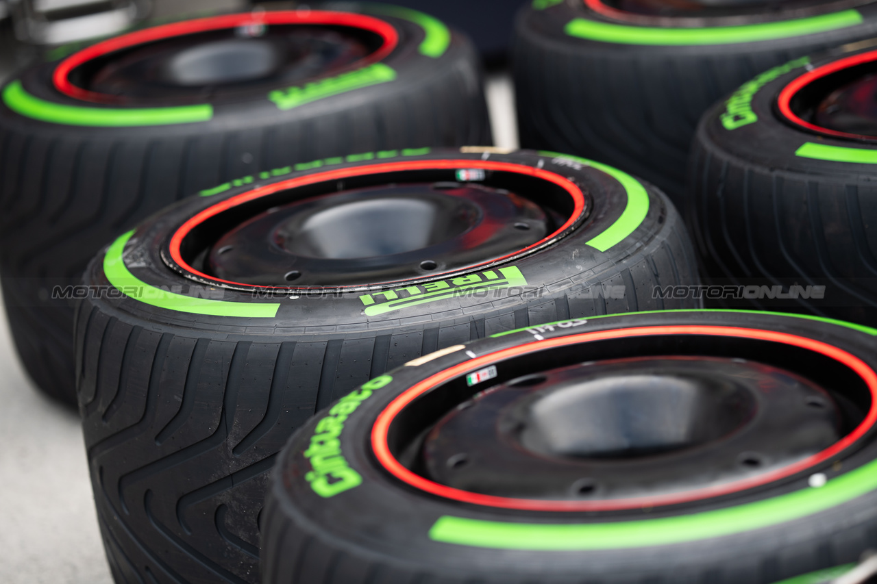 GP CANADA, Wet Pirelli tyres.

15.06.2023. Formula 1 World Championship, Rd 9, Canadian Grand Prix, Montreal, Canada, Preparation Day.

- www.xpbimages.com, EMail: requests@xpbimages.com © Copyright: Price / XPB Images