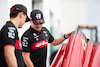 GP CANADA, (L to R): Zhou Guanyu (CHN) Alfa Romeo F1 Team e Valtteri Bottas (FIN) Alfa Romeo F1 Team - Quadrifoglio 100th anniversary commemorative logo.
15.06.2023. Formula 1 World Championship, Rd 9, Canadian Grand Prix, Montreal, Canada, Preparation Day.
- www.xpbimages.com, EMail: requests@xpbimages.com © Copyright: Price / XPB Images