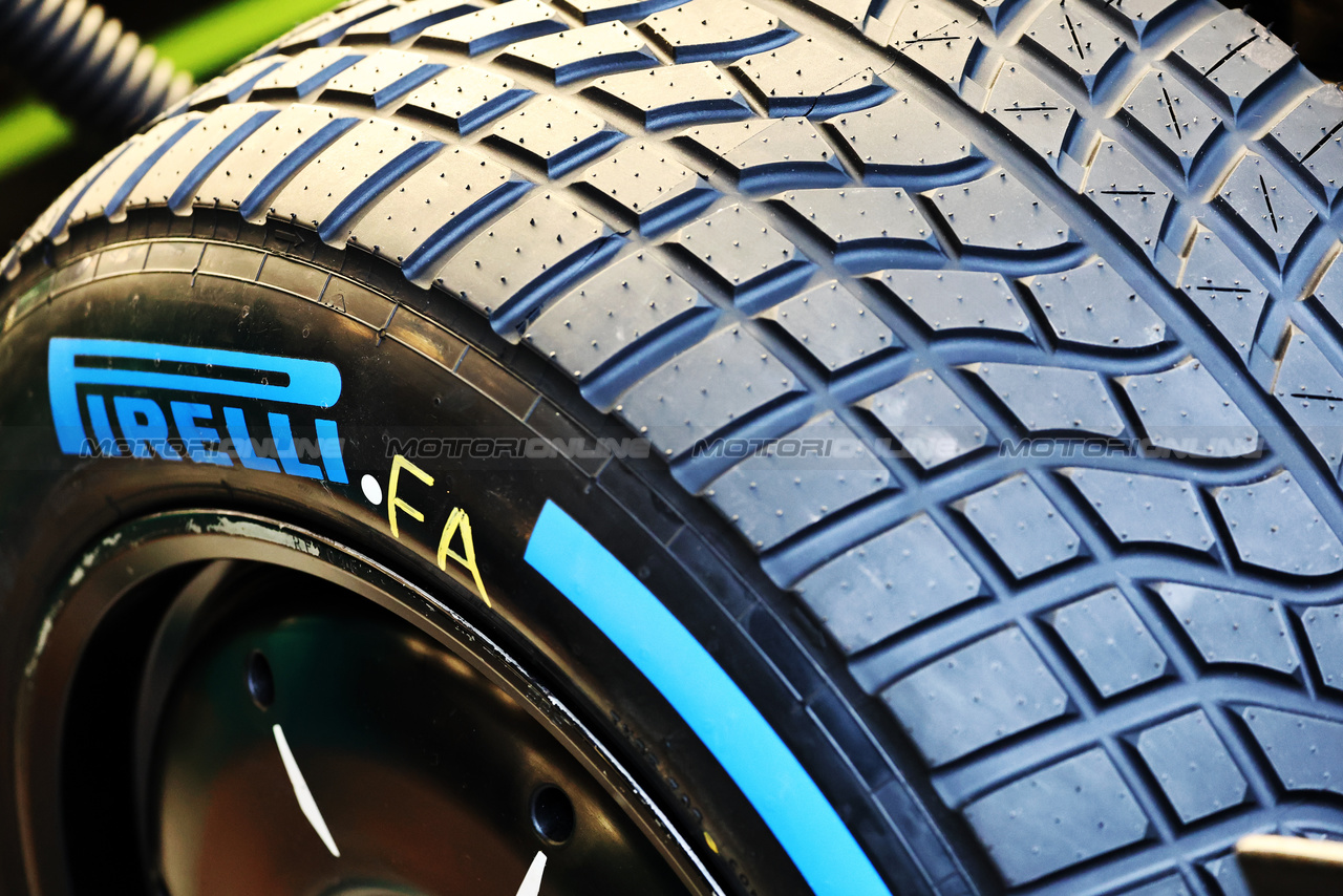 GP CANADA, Wet Pirelli tyre.

17.06.2023. Formula 1 World Championship, Rd 9, Canadian Grand Prix, Montreal, Canada, Qualifiche Day.

- www.xpbimages.com, EMail: requests@xpbimages.com © Copyright: Batchelor / XPB Images
