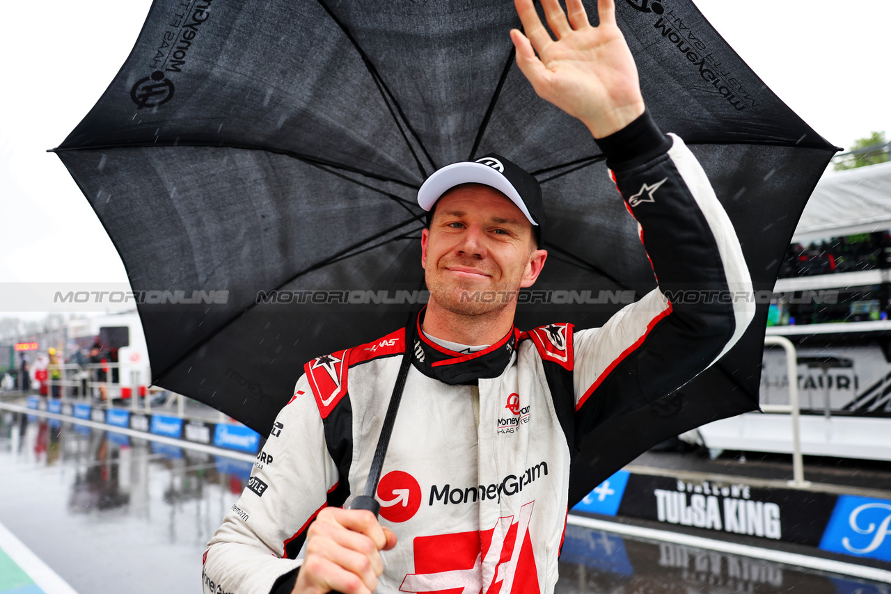 GP CANADA, Nico Hulkenberg (GER) Haas F1 Team celebrates his second position in qualifying.

17.06.2023. Formula 1 World Championship, Rd 9, Canadian Grand Prix, Montreal, Canada, Qualifiche Day.

- www.xpbimages.com, EMail: requests@xpbimages.com © Copyright: Batchelor / XPB Images