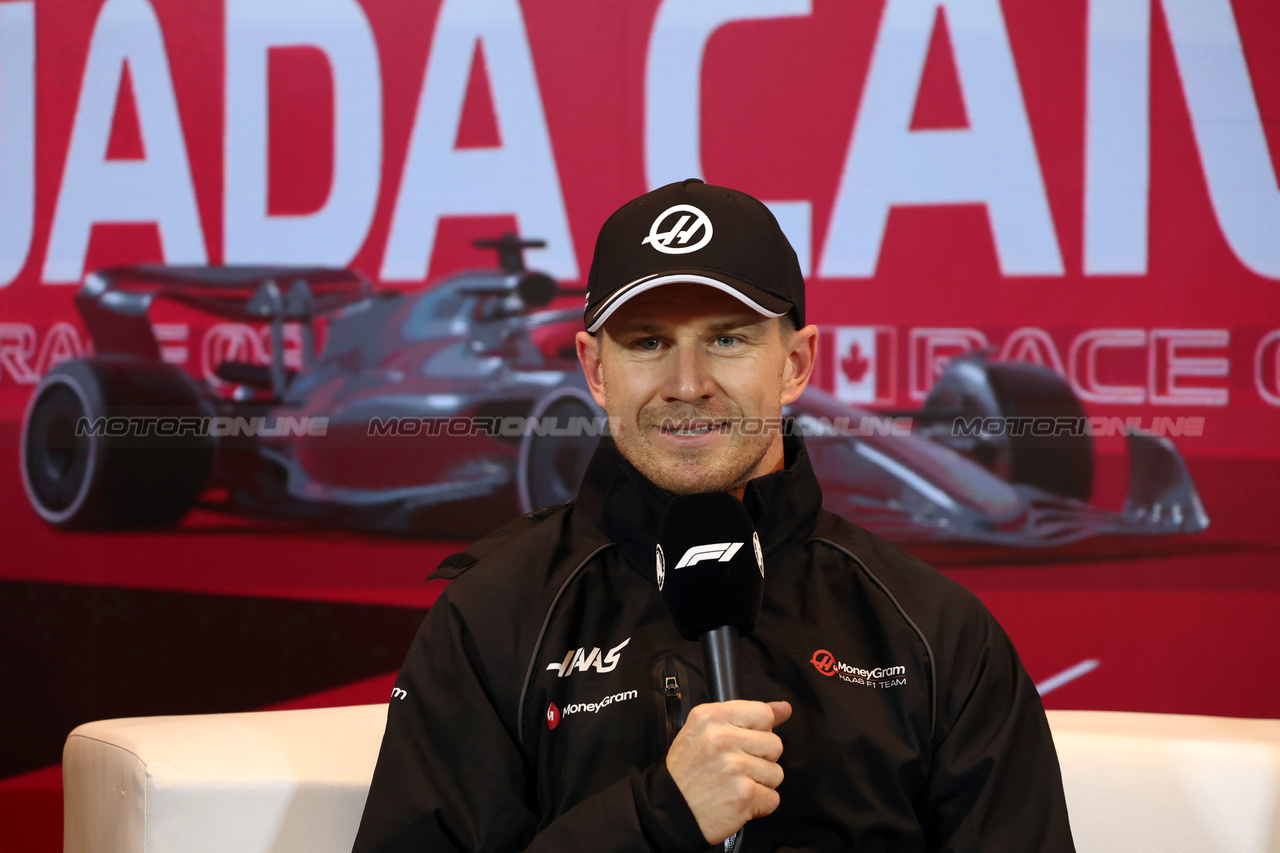 GP CANADA, Nico Hulkenberg (GER) Haas F1 Team in the post qualifying FIA Press Conference.

17.06.2023. Formula 1 World Championship, Rd 9, Canadian Grand Prix, Montreal, Canada, Qualifiche Day.

- www.xpbimages.com, EMail: requests@xpbimages.com © Copyright: Bearne / XPB Images