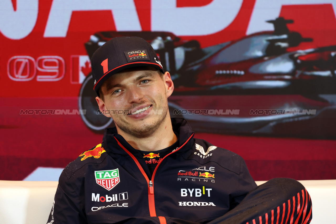 GP CANADA, Max Verstappen (NLD) Red Bull Racing in the post qualifying FIA Press Conference.

17.06.2023. Formula 1 World Championship, Rd 9, Canadian Grand Prix, Montreal, Canada, Qualifiche Day.

- www.xpbimages.com, EMail: requests@xpbimages.com © Copyright: Bearne / XPB Images