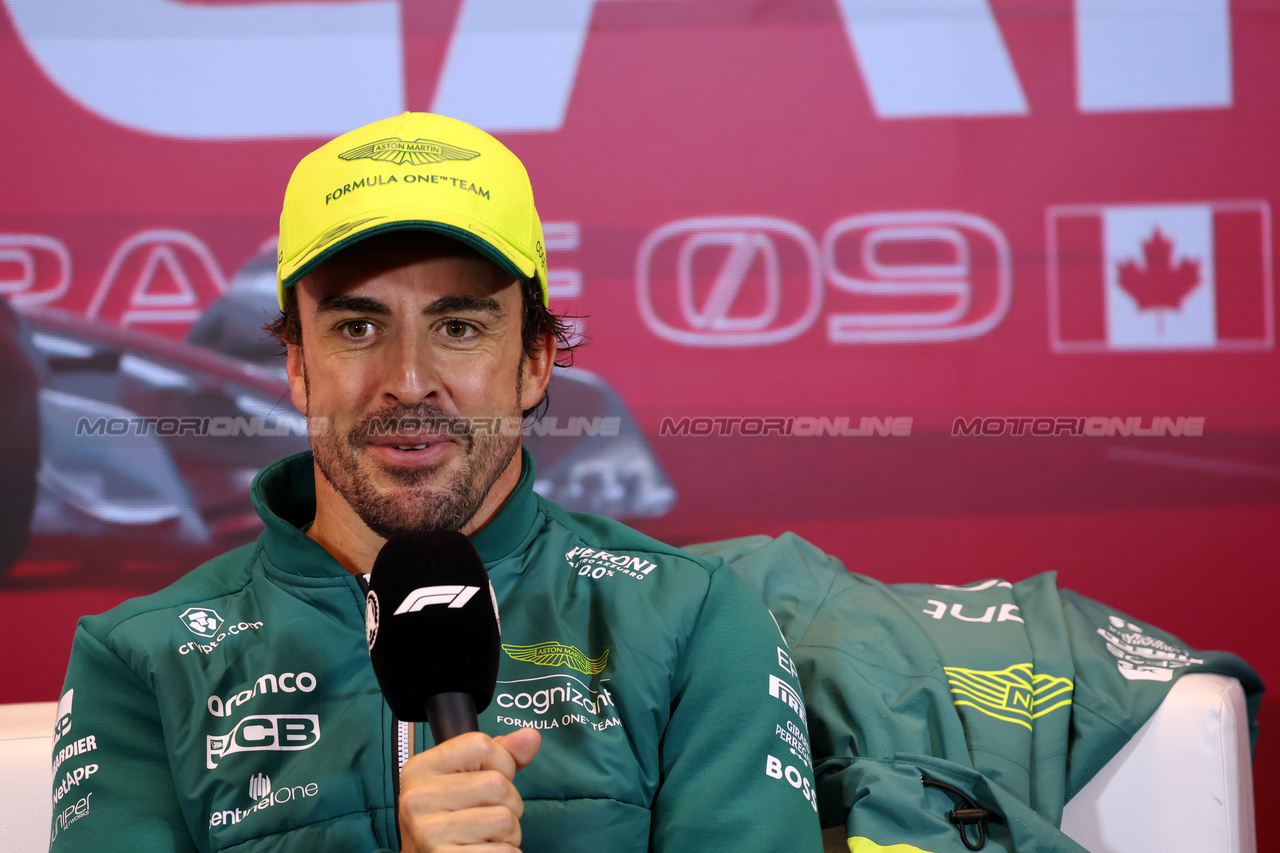 GP CANADA, Fernando Alonso (ESP) Aston Martin F1 Team in the post qualifying FIA Press Conference.

17.06.2023. Formula 1 World Championship, Rd 9, Canadian Grand Prix, Montreal, Canada, Qualifiche Day.

- www.xpbimages.com, EMail: requests@xpbimages.com © Copyright: Bearne / XPB Images