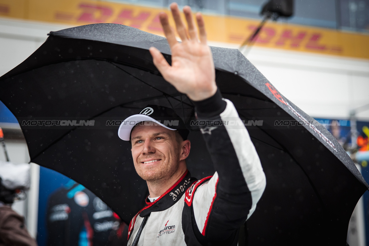 GP CANADA, Nico Hulkenberg (GER) Haas F1 Team celebrates his second position in qualifying.

17.06.2023. Formula 1 World Championship, Rd 9, Canadian Grand Prix, Montreal, Canada, Qualifiche Day.

- www.xpbimages.com, EMail: requests@xpbimages.com © Copyright: Bearne / XPB Images