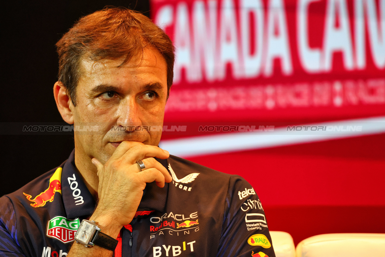 GP CANADA, Pierre Wache (FRA) Red Bull Racing Technical Director in the FIA Press Conference.

16.06.2023. Formula 1 World Championship, Rd 9, Canadian Grand Prix, Montreal, Canada, Practice Day.

- www.xpbimages.com, EMail: requests@xpbimages.com © Copyright: Charniaux / XPB Images