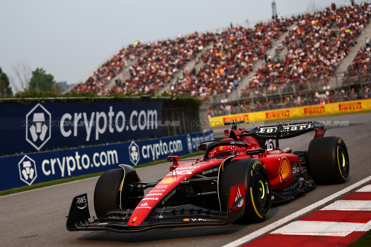 GP CANADA, Charles Leclerc (FRA), Ferrari 
16.06.2023. Formula 1 World Championship, Rd 9, Canadian Grand Prix, Montreal, Canada, Practice Day.
- www.xpbimages.com, EMail: requests@xpbimages.com © Copyright: Charniaux / XPB Images