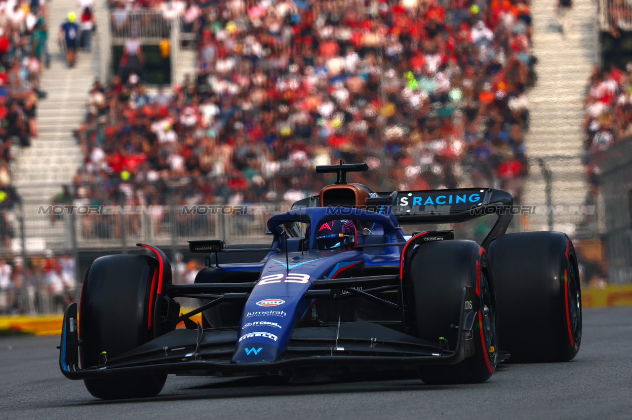 GP CANADA, Alex Albon (THA), Williams F1 Team 
16.06.2023. Formula 1 World Championship, Rd 9, Canadian Grand Prix, Montreal, Canada, Practice Day.
- www.xpbimages.com, EMail: requests@xpbimages.com © Copyright: Charniaux / XPB Images
